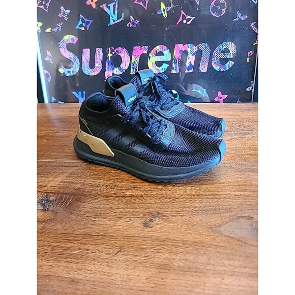 Adidas Originals U_Path X C Black & Gold Running Sneakers - Size 5.5Y - FW7690 - Picture 1 of 11